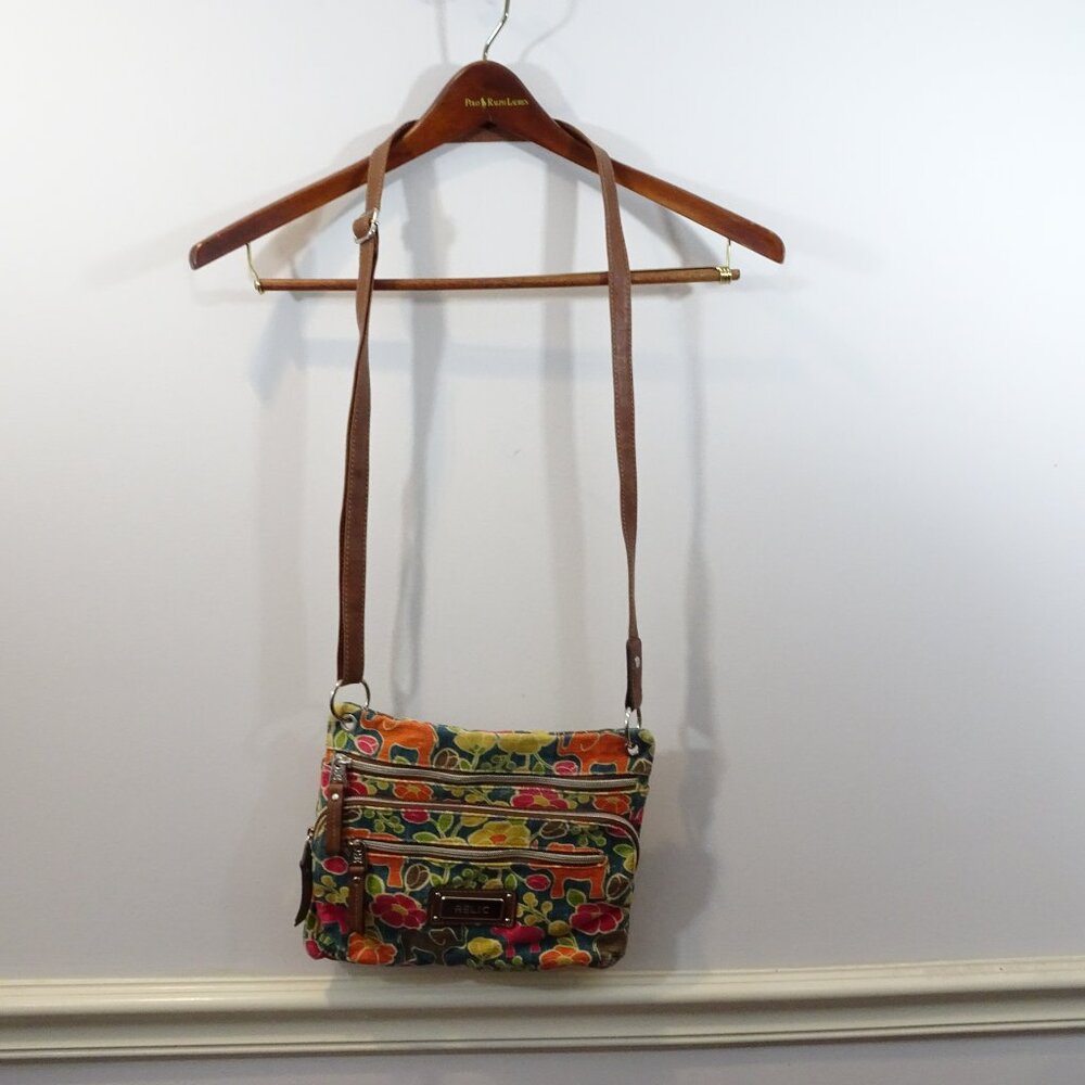Relic By Fossil Crossbody Bag Elephant Floral Can… - image 2